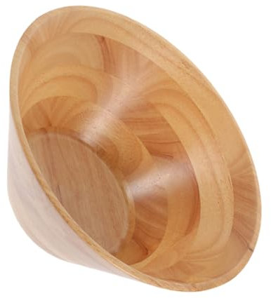 MOLUCKFU Große Holzschüssel Für Salat Und Obst Konische Salatschüssel Aus Holz Leichte Glatte Oberfläche Vielseitig Verwendbare Servierschale Mit Großzügigem Fassungsvermögen Für Küchen Und