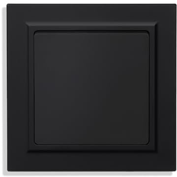 JIMEIDA Interruptor de luz negro PC suave sensación de piel con gancho 1 compartimiento 2 vías interruptor de pared interruptor de pared 10 Amp, 250 V