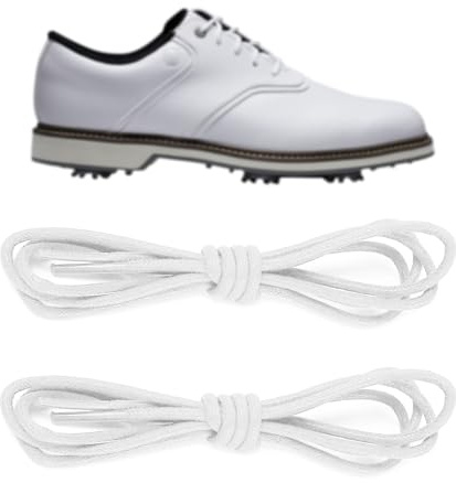 NDTEZUGT 2.5mm Lacets Golf pour FootJoy, Lacets Fins Ronds Blanc 36