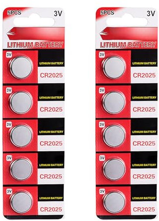 Multipacks con 5/10 pilas de botón de litio CR2025 de 3 V fuentes de alimentación CR2025-3 V de litio para dispositivos electrónicos