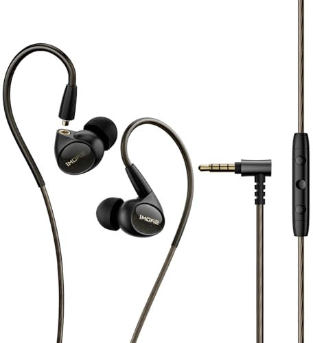 1MORE Penta Driver In-Ear Monitor Auricolari, Hi-Res Certified Hybrid Multi-Driver HiFi Wired IEM Headphones, Staccabile MMCX, MEMS Mic e 3-in-1 Control, per Smartphone/PC/Tablet