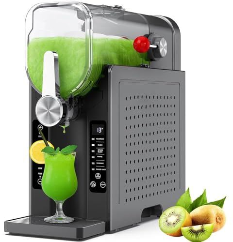 Machine à granités commerciale, sans glaçons, avec nettoyage automatique, réservation en une seule touche et 6 programmes prédéfinis. Machine à boissons glacées pour margaritas, milkshakes, frappés