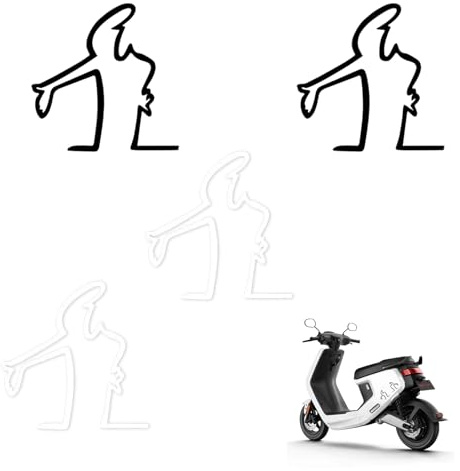 4 Stück Lustige Autoaufkleber,La Linea Aufkleber,Reflektierende Autoaufkleber,Lustig Sticker,Kratzeraufkleber für Auto Lack,Heckscheibenaufkleber,Lustige Aufkleber Lackkratzer,Stick Wütender Mann