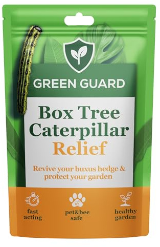 Green Guard Box Tree Caterpillar Treatment 50g – Fast-Acting, Revive Your Buxus Hedge, for Boxwood & Buxus – Safe for Bees, Birds & Pets – Treats 300m² – Easy Box Blight Treatment Garden Solution