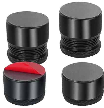 COEWUR 4 Stück Möbelfüße Verstellbar 27-40 mm Verstellbare Möbelerhöhung Möbelfüße Selbstklebend Runde Möbelfüsse Höhenverstellbar Möbelfuße Metall für Sofa Bett Tisch Stuhllifte Schwarz