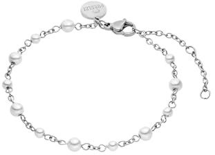Purelei Adore Pearl Armband | Edelstahlarmband mit Muschelperlen | Edler, zeitloser Look | Perfekt kombinierbar mit der Adore Charm Kette