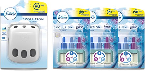 Febreze SET 3Volution Duftstecker und 3xNachfüllflakon Lenor Aprilfrisch