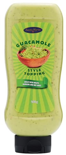 Santa Maria, Salsa Guacamole, Salsa con Avocado Maturi, Aglio, Lime e Spezie, Ideale con Tortilla Chips o Nachos, Adatta per Arricchire ogni tuo Piatto Messicano e Dare un Tocco in Più, 940 gr