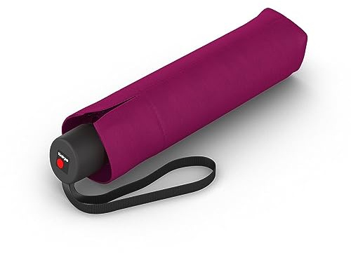 Knirps I.050 Taschenschirm manual kleiner Reiseschirm windstabil & leicht | Regenschirm Violett – leicht, großes 98 cm Schirmdach für 2 Personen, kompakt, inkl. Schutzhülle, ideal für unterwegs