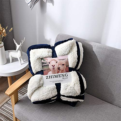 YCDZ Manta De Algodón Puro, Manta De Cachemir De Franela para Ropa De Cama, Microfibra, Manta Cálida Súper Suave Y Esponjosa, Manta De Terciopelo (Azul Zafiro,150 x 200 cm)