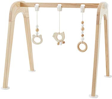 VERTBAUDET Baby Spielbogen im Retro-Look, Holz FSC® weiß/natur ONE SIZE