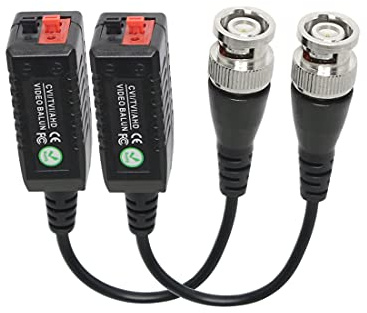YACSEJAO Video Balun HD-CVI TVI AHD Passiver Anschluss BNC Video Balun Transceiver Kabel für 1080P 720P CCTV Security DVR Überwachungskamera System-1 Paar
