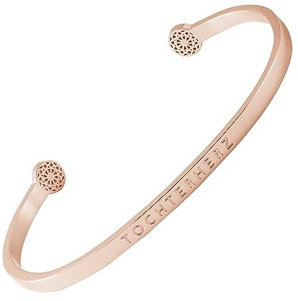 SIMPLE PLEDGE | Tochterherz Armreif | Armband Damen mit Gravur in Silber, Gold, Roségold | Perfekt als Schmuck Geschenk | Blindgravur