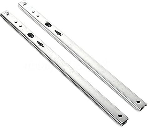 Kisbeibi 1 Pair Stainless Steel Full Extension Drawer Slides Side Mount, Ball Bearing Metal Rails Track Guide Glides Runners, Heavy Duty 7.2 9.7 10.9 13.5 16 inch (size:11inch)