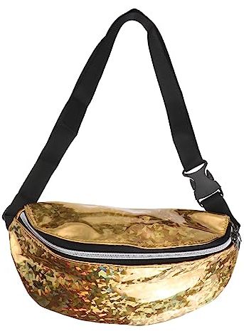 PACKOVE Gürteltasche Für Damen Mit Pailletten Modische Hüfttasche Bauchtasche Mit Reißverschluss Verstellbarer Gürtel Für Mädchen Geeignet Für Sport Und Freizeit