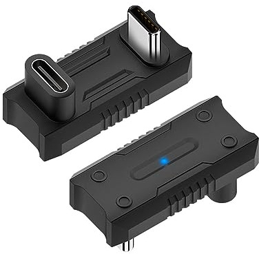 NFHK Adattatore video dati di alimentazione USB 3.1 tipo C da maschio a femmina, a forma di U opposta, angolato sul retro, compatibile con ROG Ally Steam Deck Phone NS Switch