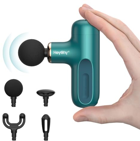 HEYCHY Super Mini Massage Gun, Percussion Deep Tissues Muscle Massager, Compact Sports Travel Massage Gun, Portable Handheld Massager for Home, Gym, Office, Outdoors