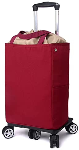 Einkaufstrolley für Treppensteiger – 5 Räder, 20 kg Kapazität – leichtes Aluminium – isolierte Kühltasche – Müheloser Transport & Lagerung – Idealer Einkaufstrolley mit Einkaufstasche