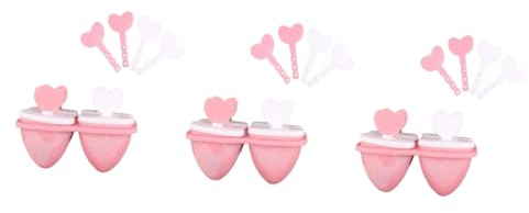 TOPBATHY 3 Piezas heladera heladera herramientas molde para helados ice cream mold molde de helados moldes para hacer paletas fabricantes de moldes para helados Bandeja de chocolates rosa