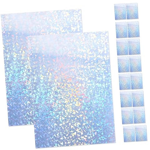 FUNOMOCYA 20blätter Holografisches Bedruckbares Papier Glänzendes Druckpapier Für Drucker Aufkleberpapier Etikettenpapier-aufkleber