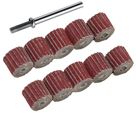 SZTVECFW 3mm Dia 10pcs Sanding Flap Disc Grinding Flap Wheels Brush Sand For Accessories Tools For Abrasive Grinder Rotary For(240grit)