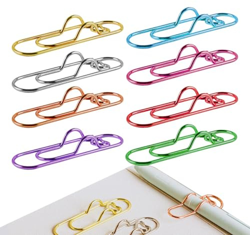 Metal Pen Clip Hållare, Portable Metal Paper Clips | Bok Pennhållare Pennklämmor | Skolmaterial Gem, lätta pennhållare Lämpliga för dagliga studier, arbete, resor