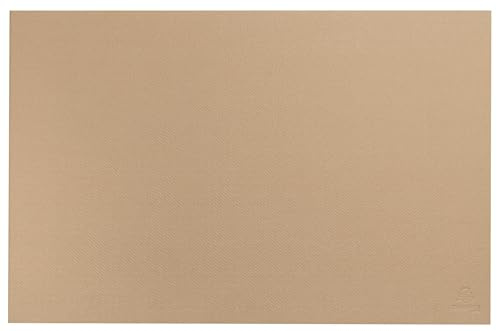 Exacompta - Ref. 60602D - Set med 8 stycken skrivbordsunderlägg i hård kartong för OfficeByMe - kompatibel med optiska och lasermöss - brett format med kort djup (57,5 x 37,5 cm - beige)