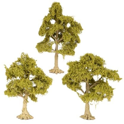 kowaku 3X Árboles en Miniatura para Paisaje Árboles en Miniatura Árboles Modelo para decoración de jardín de Hadas Paisaje DIY Paisaje Ferrocarril Mesa de, árbol de Hoja Caduca
