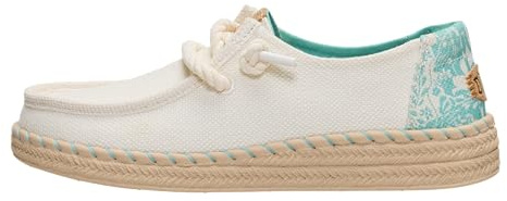 HEYDUDE 45237 Wendy Espadrille Egre Multi Scarpe per Donna in Tessuto Bianco (Taglia 38)
