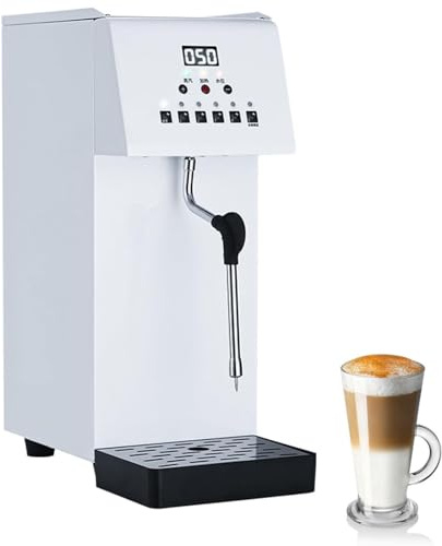 Montalatte a vapore professionale, montalatte elettrico da 2500 W, macchina per schiumare con capacità di 6 litri, riscaldamento rapido, per bar e caffetterie
