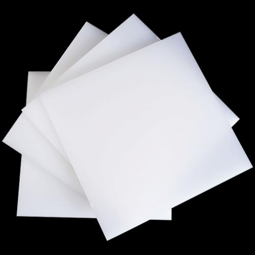 Weiße, starre PP-Kunststoffplatte, 300 x 300 mm, lebensmittelechte Polypropylenplatte, wasserdicht, CNC-schneidbar, langlebige Platte for Heimwerker, Werkstatt, Schneidefläche(10mm)