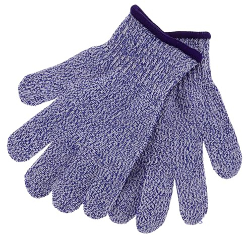 DOITOOL 3 Pairs Resistant Gloves Blue Xs Lightweight Breathable Protective Safety Gloves for Kitchen Cutting Slicing Peeling Hand Protection