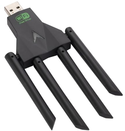 Adattatore WiFi a doppia banda USB 1300 Mbit/S 4 antenne Networking Card per PC, laptop, non necessita di una scheda di rete wireless di driver
