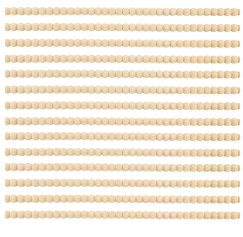 14uds Molduras Decorativas de Madera con Cuentas, Preciosas 40cm Largo Molduras de Madera para Muebles para Casa Pared Puerta Ventana Armario Estante Bricolaje Decoración