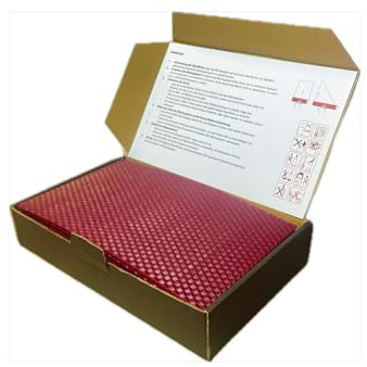 Ubswax Set di 10 candele di cera d'api da 20 x 12 cm, candele naturali fai da te per bambini, ecologiche per la casa e la scuola (rosso scuro)