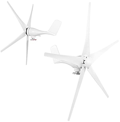 ZDETGU Kit de Viento de 300 W Fuente de Alimentación Confiable Fuera de la Red con Diseño de 5 Aspas para Barcos, Cabañas, Casas Móviles Generador de Viento de 12 V/24 V/48 para una Conversión de