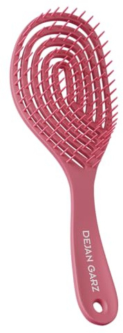 Dejan Garz Detangler Spazzola Fucsia (1 pezzo) – Spazzola per capelli senza tirare per tutti i tipi di capelli – Anche per ricci e capelli lunghi – Spazzola districante per una facile pettinatura e