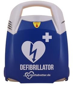 Notfallretter AED Defibrillator für Laien & Profis, 10 Jahre Garantie Schiller Deutschland, halbautomatische Auslösung, mit Schnellstartsystem und LED-Wartungslogik, MDR