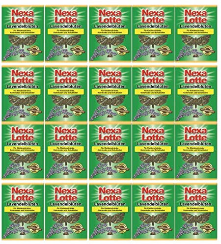 TMPpro Nexa Lotte Lavendelblüten für Kleiderschränke, natürlicher Schutz vor Insekten ohne Insektizide, Düfte gegen Ungeziefer, Marktführer für den Privaten Haushalt, Inhalt 20 Beutel auch zum Hängen