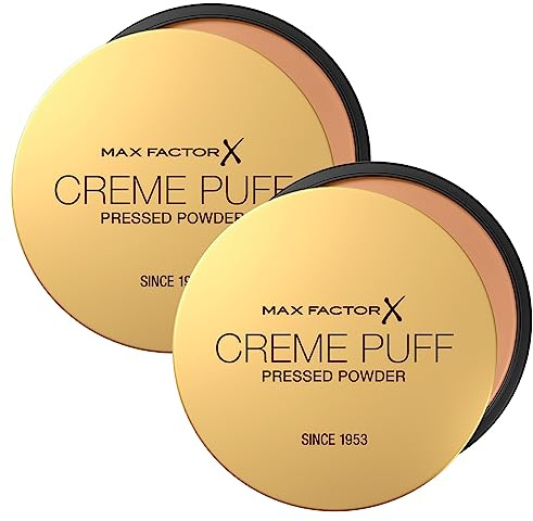 Max Factor Creme Puff Pressed Powder Cipria Compatta Opacizzante Fissante Sebo-Regolatrice con Copertura Medio-Alta Finish Matte Nuance 41 Medium Beige - 2 Ciprie