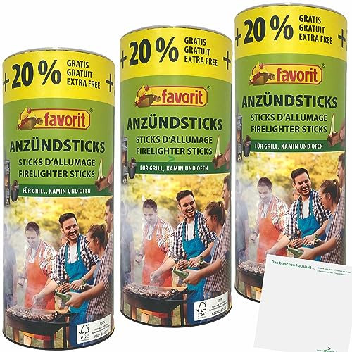 Favorit Anzündwürfel 3er Pack (3x100 Stück Dose) +20% gratis + usy Block