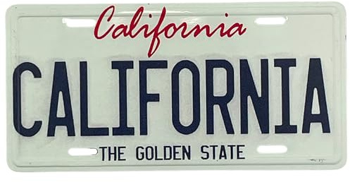 California License Plate Magnet, Mini Magnetic Replica Decoration for Fridge or Office, 1.75 by 3.5 Inches
