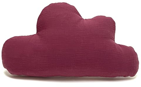 Blausberg Baby – molnkudde personlig, baby gåva med namn och födelsedatum för födseln, dop – muslinplommon – alla material Oeko-TEX Standard 100 certifierad