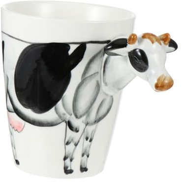 MAGICLULU 1Stk Giraffenbecher Espressoglas Tasse mit Deckel Kaffeebecher Kaffeetasse aus Keramik Espressotasse Bürotasse Tiere Keramikbecher Karikatur Porzellantasse 3d