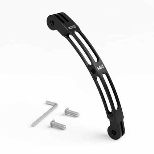 HSU Gebogener Verlängerungsarm Halterung für GoPro Action-Kameras (13,5 cm) | Gebogener Verlängerungsadapter aus Aluminiumlegierung mit 1/4-Schraubloch, Fahrrad- und Motorradzubehör für Outdoor-Sport