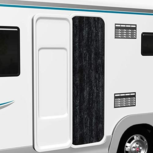 Kavolet Türvorhang aus Chenille, 90x200 cm Fadenvorhang Insektenschutz Fliegenschutz Vorhang Flauschvorhang Plüschvorhang Türvorhang für Camping Wohnwagen Anthrazit