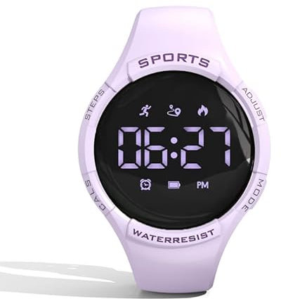 Montre de fitness (sans application) - Podomètre - Pour homme et femme - Montre numérique avec mesure du pas, des calories brûlées et de la distance