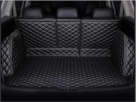 DZSYINGCHUSM Kofferraummatte Für VW Für Touran 2003-heute Custom Car Kofferraummatte Kofferraummatten Antirutschmatte(Alles schwarz)