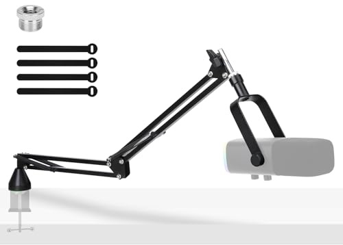 Niedriges Profil-Mikrofonarm – YOUSHARES Galgenarm für YOUSHARES Yeti Fifine AM8 K688 QuadCast SoloCast AT2020, verstellbarer Low-Profile-Mikrofonarm für Podcast-Streaming, Gaming-Studio