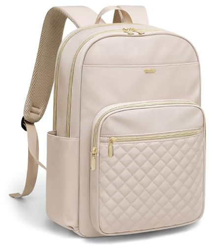 VNINE Mochila Para Mujer, Mochila Escolar Para Portátil de 16 Pulgadas Para Niñas, Mochilas Impermeables Para el día a día, Mochila de Viaje, Bolsa de Trabajo, Mochila Elegante y Moderna